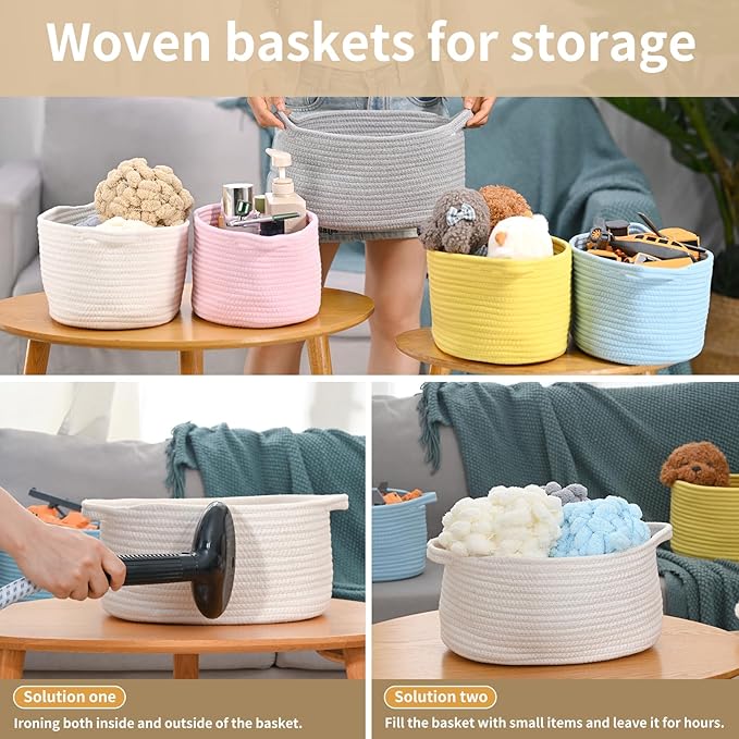 Happyiren Cute Burgundy Woven Gift Basket – Empty Burr Baskets for Mothers Day Graduation Birthday Raffle, Decorative Storage Organizer Box for Toys Seasonal Decor (13" D x 8" W x 6" H)