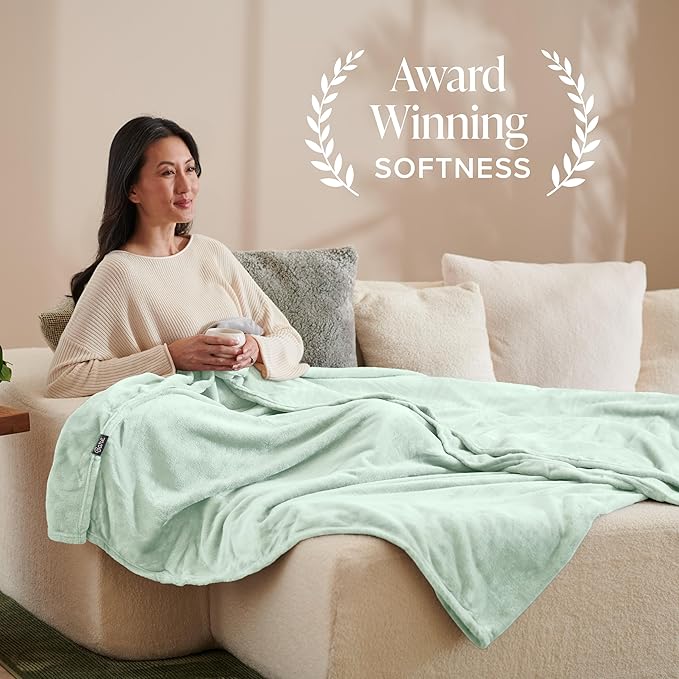 Bare Home Fleece Blanket - King Size - Ultra-Soft Lightweight for Bed, Sofa, and Couch - Luxury Microplush - Cozy Warm Blanket (King, Spring Mint)