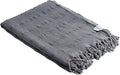 InfuseZen Stonewashed Turkish Bath & Beach Towel –100% Organic Turkish Cotton - Soft, Lightweight, Absorbent - Quick Dry, Sand Free - Swim, Pool, Shower, Travel - Peshtemal, Hammam Spa Towel - Black