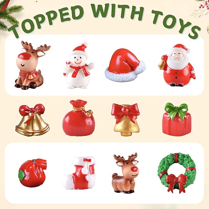 EvolutionUSA 12 Christmas Bath Bombs for Kids - Holiday Bath Bombs with Surprise Inside, Perfect Christmas Stocking Stuffers or Festive Holiday Bathombs Set, Natural & Hypoallergenic Bath Ball Set