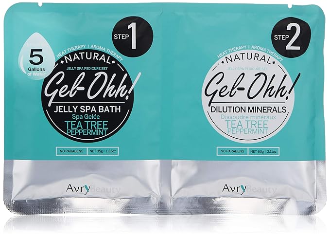 AvryBeauty Gel-Ohh Jelly Spa - Tea Tree & Peppermint,2 Count(Pack of 1)