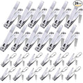 Bememo 24 Pcs Stainless Nail Clippers Set 2 Sizes Fingernail and Toenail Clippers with Chain Nail Cutter Tool Set Portable Travel Manicure Kit for Men Women Homeless Care Package Supplies(Silver)