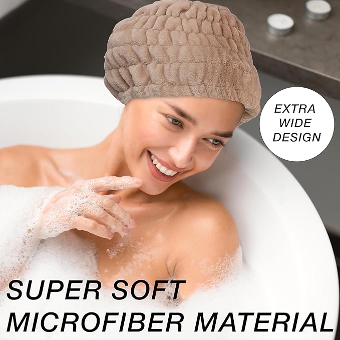 Expressions Extra Wide Spa Headwrap - 1pc Extra Comfort Spa Hair Band, Tan, Microfiber, Hairband, Women - Adult