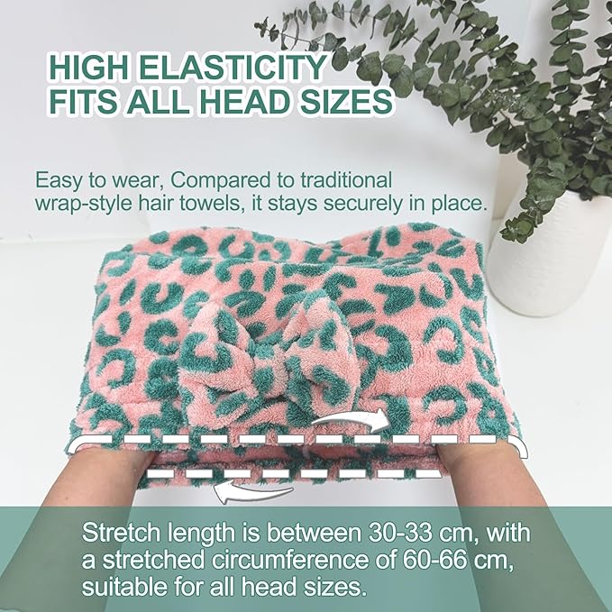 Jseng 3Packs Microfiber Hair Towel for Women - Quick-Drying, Super Absorbent Hair Wrap with Bow Design, Soft Hair Towel Turban for Curly Long Wet Hair