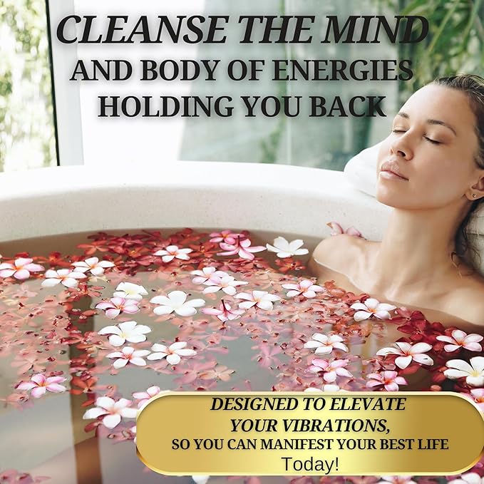 Aura Cleansing Bath Salts – Dead Sea Salt Bath Soak for Spiritual Cleansing, Energy Balance & Ritual Use 12oz