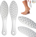 2 Pcs Stainless Steel Foot Scraper Metal Foot File Double Sided File Callus Remover Professional Feet Rasp Scrubber for Wet or Dry Skin Easy to Clean Pedicure Tool Heel (Combination Style)