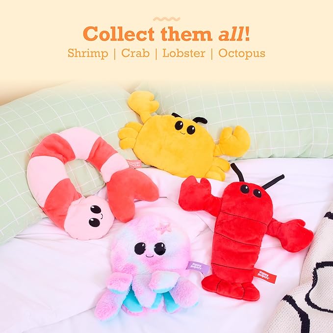 Menstruation Crustacean Crab by Relatable, Microwavable Heating Pad For Period Cramps, Cuddly Plushies and Gifts for Mom, Includes 1 Lavender Scented Heating Pad Plushy