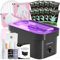 BUMPLYBEE 7000ml Paraffin Wax Machine for Hand and Feet-Black Hand Wax Paraffin Machine for Hands with 10pcs Aloe Vera Paraffin Bath Refills，Foot Care Kit,Moisturizing and Exfoliating