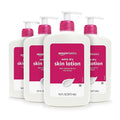 Amazon Basics Non-Greasy Body Moisturizer Lotion for Extra-Dry Skin with Vitamins B5 & E, Clean Scent, 16 fl oz, 4-Pack (Previously Solimo)