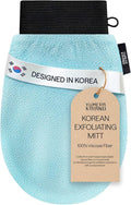 Korean Exfoliating Glove for Shower – Deep Body Scrubber & Face Exfoliator – Shower Gloves – Tan Remover Washcloth, Smooth Skin & Body Exfoliating Mitt – Loofah Wash Cloth Alternative (Pack of 1)