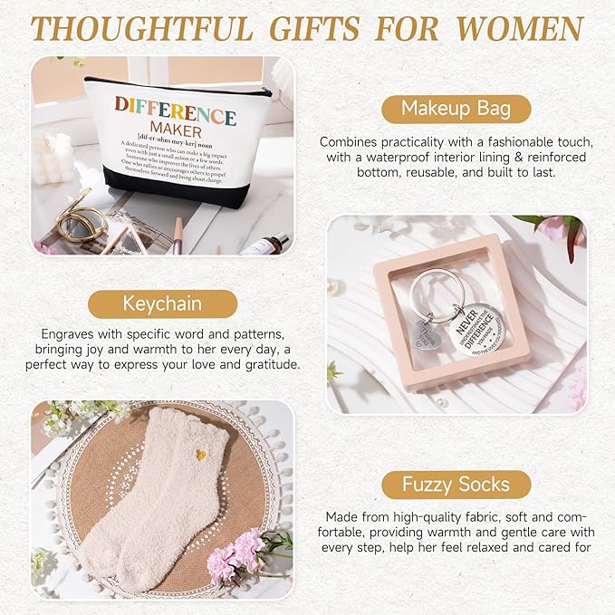 iAOVUEBY Employee Appreciation Gifts, Thank You Gifts for Women, Appreciation Gift for Coworkers Teacher Nurse Boss Farewell Retirement Employees Thank You Gift Box, Canvas Tote Bag Gratitude Baskets