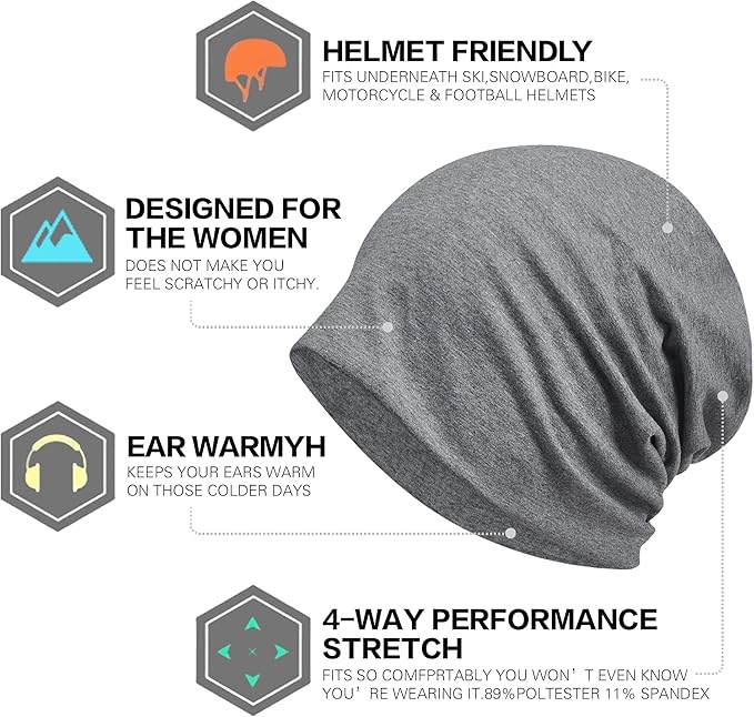Women's Summer Beanie for Men Hat Boho Hats Adult Dwarf Hats Chemo Cap Cancer Headwear Caps Baggy Skull Sleep Cap Nightcap