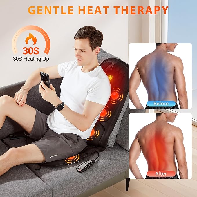 Back Massager for Chair,Massage Chair Pad Helps Relax Muscle and Relieve Pain, Using in The Office/At Home