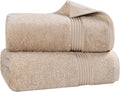 Superior Egyptian Cotton 2-Piece Bath Sheet Towel Set, Oversized Body Towels For Adults And Kids, Large Towel For Bath, Shower, Guest Bathroom, Spa, Gym, Resort, Essentials, Airbnb, Taupe