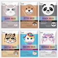 Epielle Character Face Mask Mystical Safari 6 Pack, Fun & Effective Korean Skin Care, Spa Party Favors, Mothers Day Gifts, Birthday Gifts for Women, Self Care Gifts