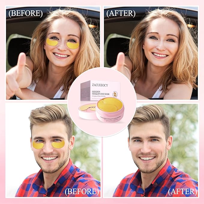 Under Eye Mask, Peptide Collagen Hydrogel Eye Patch for Puffy Eyes and Dark Circles, 60 Under Eye Patches Skin Care