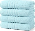 Aibaser Towels - Premium 100% Cotton Bath Towels Set (27 x 54 inches), Lightweight and High Absorbency Quick Drying (Sky Blue)