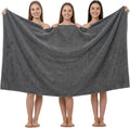 REDKISS Pack of 1 Jumbo Bath Sheet, 40 x 80 Inches Microfiber Oversized Bath Towel for Bathroom, Extra Large & Lightweight, Quick-Dry, Super Soft & Absorbent, Perfect to Wrap Yourself in, Dark Gray