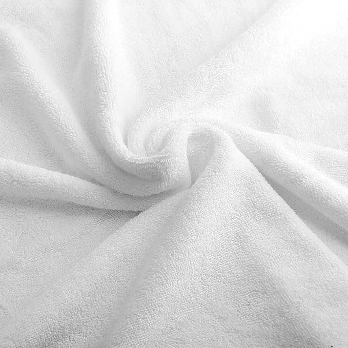 Fluffy Cotton Bath Towels Set650GSM,2-Piece Set, Thickened and Enlarged(31.5x63 inches),Super Absorbent,Soft,Suitable for Hotel, Bathroom, Swimming Pool, SPA,Gift(White)