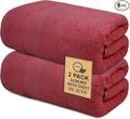 Softolle 100% Cotton Luxury Bath Sheets - Pack of 2 (35" x 70") | Super Soft, Quick-Dry & Highly Absorbent Towels for Bathroom, Home, Spa & Gym (Burgundy)