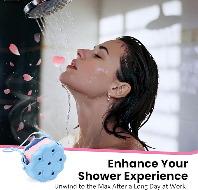 Silicone Shower Steamer Holder/Tray, Hangable&Durable Shower Steamer Holder, Long Lasting Bath Bombs Holder, Aromatherapy Diffuser Containers, Bathroom Accessory for Decor, Yellow