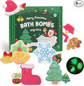 Christmas Bath Bombs Shower Steamers: 6 Pack Handmade Natural Organic Bath Bomb Set for Women Relaxing Bubble Bathbombs Scented Gifts Stocking Stuffers Holiday Birthday for Men Kids Girls Girlfriend
