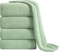 Extra Large Bath Towel Sheet Set 35x70 Inches - Oversized Bath Towels Set,Jumbo Large Polyester - Quick Dry, Lightweight,Super Soft,Highly Absorbent Towel Set for Bathroom,Hotel,SPA,Pack of 4 (Green)