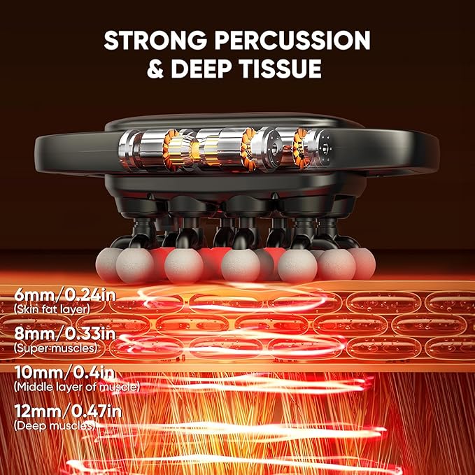 20-Head Massage Gun, Deep Tissue Percussion Massager with 30 Speeds & 3 Modes, 110lb Force, Ultra-Quiet 35dB, 2600mAh Battery, Fast Charging,Full Body Muscle Relaxation,Gifts for Mother's Day