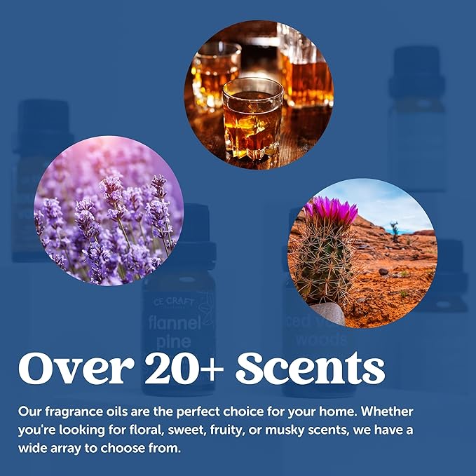 CANDECraftCo Premium Fragrance Oil – Diffuser Oils Fragrances Scented for Home, Candle Soap Making Supplies, Aromatherapy Blends for House (0.34 Fl Oz) (2-Pack, Teakwood & Mahogany + Apple & Mahogany)