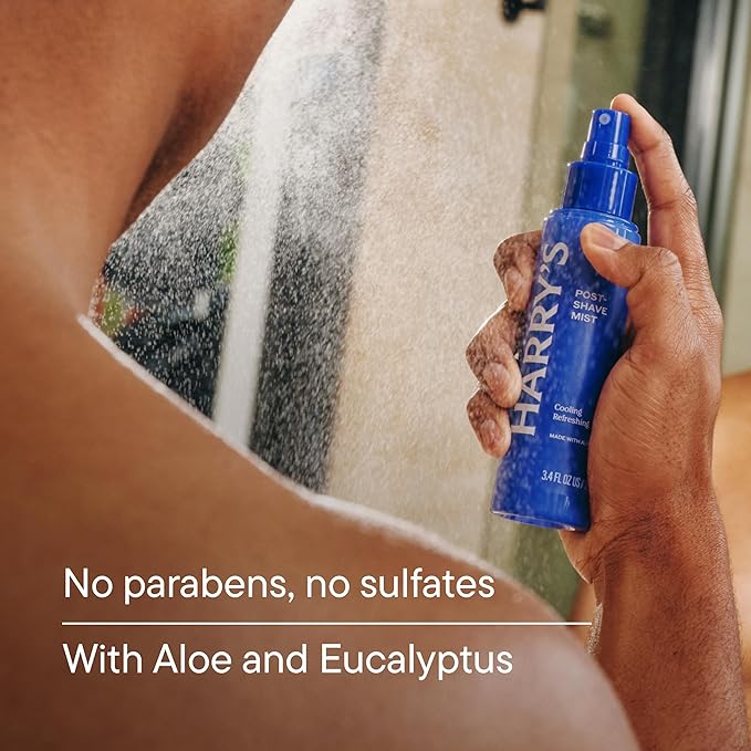 Harry's Post-Shave Mist for Men with Aloe, Eucalyptus, and Tea Tree - (2 Pack) 3.4 fl oz - Soothes and Hydrates Skin After Shaving