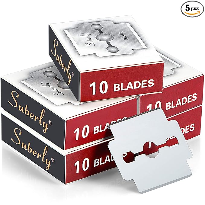 50 Pieces Callus Shaver Replacement Blades Corn Plane Stainless Steel Blades for Removing Callus Foot Care and Pedicure Tools