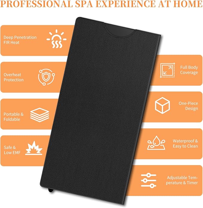 Portable Infrared Sauna Blanket, Sauna Bag for Home Use Weight Loss and Detox, Temperature Range 86-158℉, 1-99 Min Timer, Waterproof & Foldable, Detox & Relaxation at Home