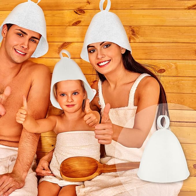 JaGely Sauna Hat for Men Women Sauna Hat Vaporarium Cap Russian Banya Cap for Bath House Accessories