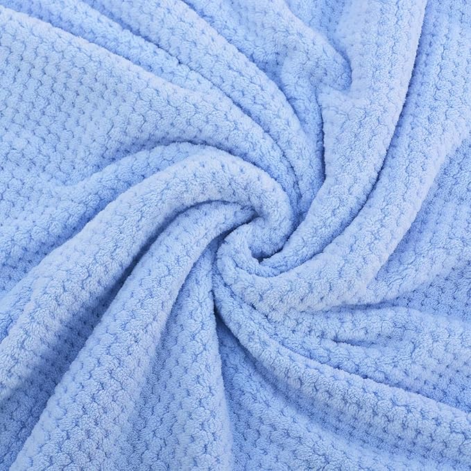 4 Pack Bath Towel Set, Lightweight Waffle Bath Towel Set, Microfiber Super Soft Highly Absorbent, Sturdy Quick Drying Towels for Bathroom, Gym, SPA, Yoga (4 Pack)