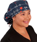 Sparkling EARTH Big Hair Ponytail Classic Surgical Style Scrub Working Cap - Made in The USA!!!