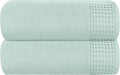 GLAMBURG 100% Cotton Oversized 2 Pack Bath Sheets 35x70, Ultra Soft Highly Absorbant Compact Quickdry & Lightweight Large Bath Sheet Set, Ideal for Gym Travel Camp Pool - Sea Green