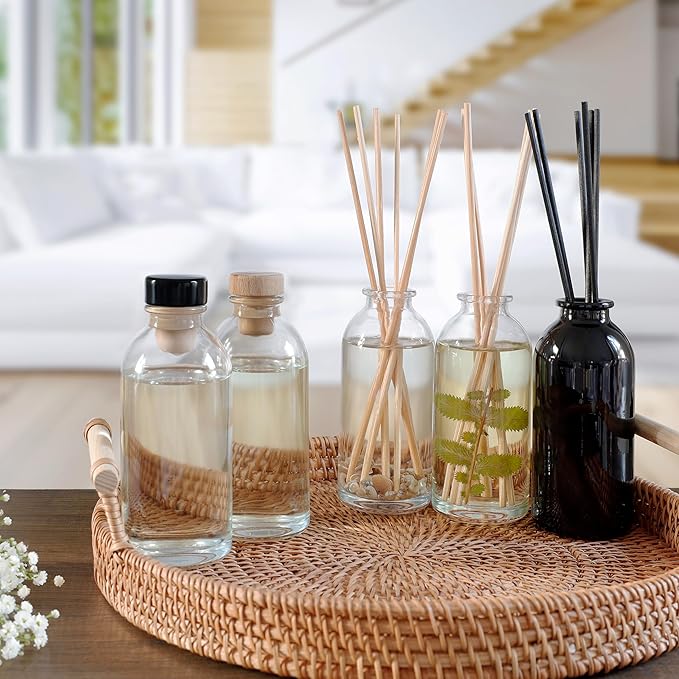 Urban Naturals Lavender Fields Oil Essential Oil Reed Diffuser Set with Real Lavender Stems! French Blossoms, Geranium & Clary Sage | #1 Gift Idea for Aromatherapy & Stress Relief | Vegan | USA Made