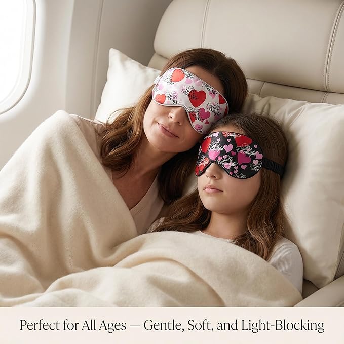 Luxury Elastic Band Sleep Mask – Soft, Lightweight & Ultra Comfort-Perfect for Light Blocking Wake up Radiant (Silver, Adjustable Strap)