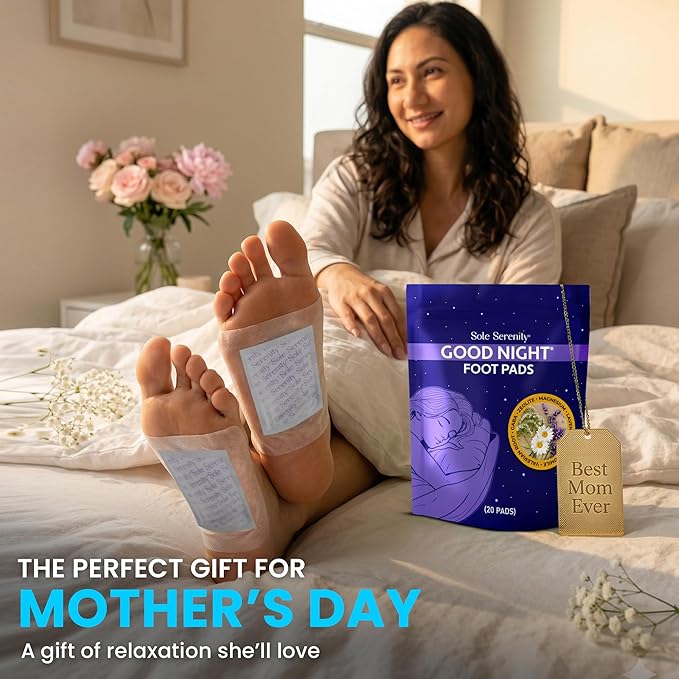 Sole Serenity Good Night Foot Pads - Support Achy Feet I Traditional Herbal Blend, No Prep