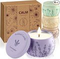 Scented Candles for Mom, 17.6oz Romantic Jar Candles for Women Girl Candle Set, 120H Burning, Soy Candle for Home Scented, Mother's Day,Birthday,Lavender | Vanilla | Rose & Sandalwood | Jasmine -4Pack