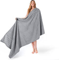 American Soft Linen 35x70 Jumbo Large Bath Towel, 600 GSM 100% Cotton Turkish Bath Sheet, Oversized Luxury Bath Towel for Bathroom Beach and Pool, Light Grey