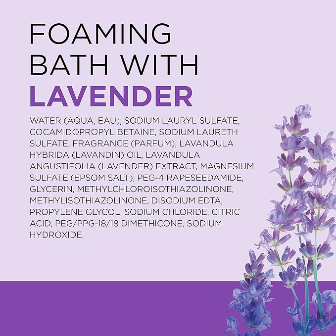 Dr Teal's Foaming Bath with Pure Epsom Salt, Soothe & Sleep with Lavender, 34 fl oz