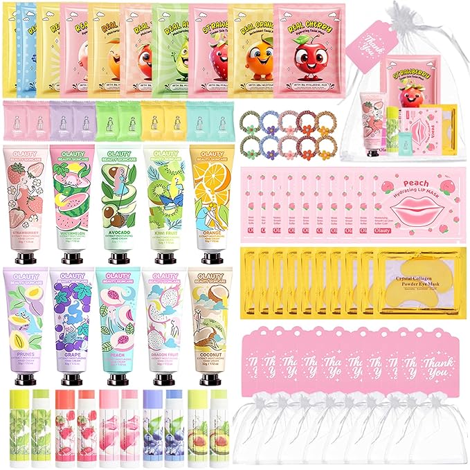 90PCS Spa Party Supplies for Girls,Spa Skincare Sets Party Favors Include Face Masks,Lip Mask,Skin Care For Teens 10-12,Bulk Birthday Gifts for Women & Girls,Mothers Day,Teacher Appreciation Gifts