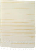 Bersuse Towels Anatolia XL Beach Blanket Throw Blanket Turkish Towel 100% Cotton Extra-Large Quick-Dry Lightweight Premium Peshtemal Towel - 61x82 Inches, Natural Gold