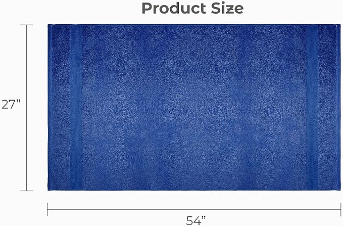 Softolle Luxury Bath Towels Set of 4 (27” x 54”) | Towels for Bathroom | Super Soft | Highly Absorbent Towels for Home, Spa, Gym (Royal Blue)