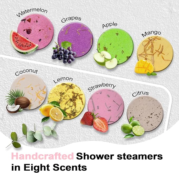 SWCANDY Shower Steamers Aromatherapy Teen Girl Gifts Trendy Stuff Travel Essentials for Women 8 Pcs Natural Essential Oils, Stress Relief Relaxation Home Spa Experience