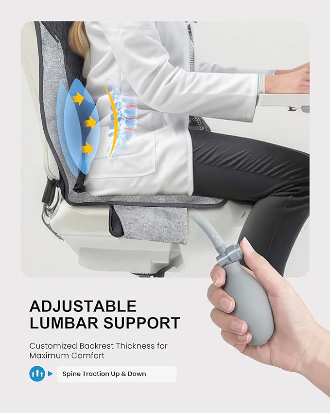COMFIER Back Massager with Heat,Massage Chair Pad,Massage Seat Cushion with Adjustable Lumbar Support,Back Massage for Pain Relief,Chair Massager for Recliner,Mother‘s Day Gifts for Mom