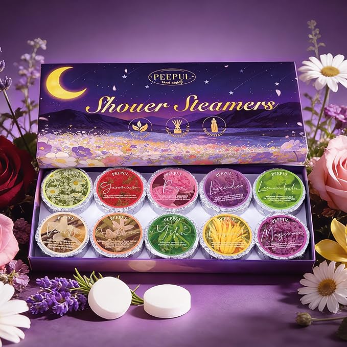 Shower Steamers Aromatherapy Mothers Day Gifts for Womenn - 10 Pack,Gifts for Wife Mothers Daughter Sister Stress Relief & Deep Relaxation Self Care Home Spa Essential
