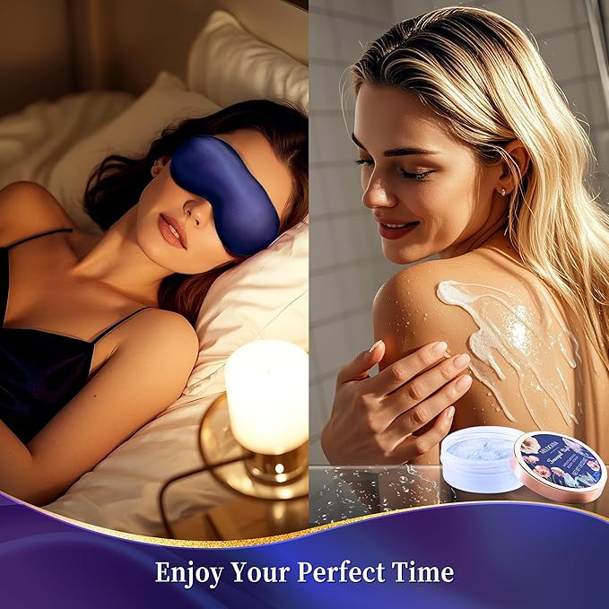 Spa Gifts for Mom- Mother's Day Spa Bath Gift Set with Body Lotion, Shower Gel, Hand Cream & Body Scrub - Lavender Chamomile Scent Self Care Gifts for Women Mom Wife Girlfriend - Relaxing Home Spa Kit