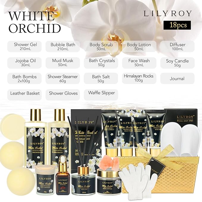 Mothers Day Gifts for Women - 18-Piece Luxurious Spa Gift Set, Premium Bath Collection | Fathers Day, Valentines Day Gift, Birthday Gifts, Christmas, All Occasion Ultimate Holiday Gift